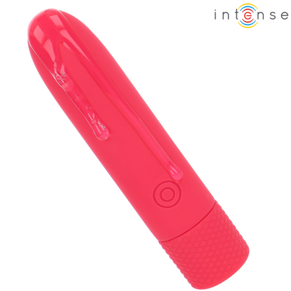 INTENSE - SYMONE USB DOBÍJECÍ VIBRACE BULLET 8 VIBRACÍ ČERVENÁ 10 X 2,2 CM