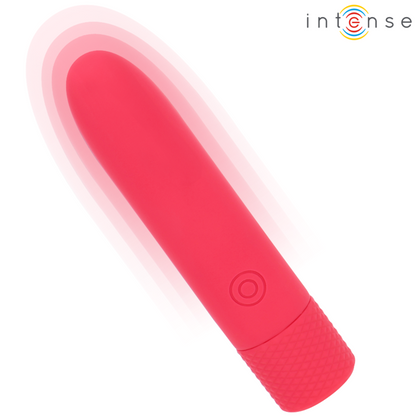 INTENSE - SYMONE USB DOBÍJECÍ VIBRACE BULLET 8 VIBRACÍ ČERVENÁ 10 X 2,2 CM