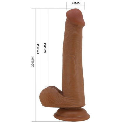 PRETTY LOVE - VYSOKÉ REALISTICKÉ DILDO 22 CM HNĚDÉ