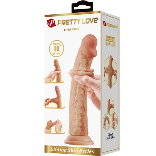 REALISTICKÉ DILDO PRETTY LOVE - SHARIFE 25 CM Z TĚLA