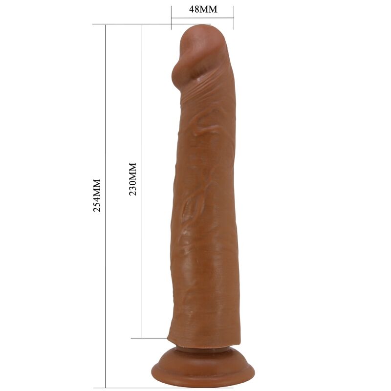 REALISTICKÉ DILDO PRETTY LOVE - SHARIFE 25 CM HNĚDÉ