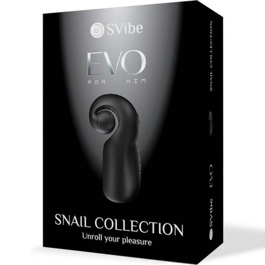 SNAIL VIBE - EVO PRO NĚJ PÁNSKÝ MASTURBÁTOR S VYSUVNÝM ROLÁČKEM, ČERNÁ
