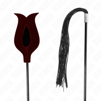 KINK - SILIKONOVÝ BIČ VE TVARU RŮŽE 45 CM