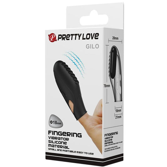 SILIKONOVÝ PRSTOVÝ VIBRÁTOR PRETTY LOVE - GILO ČERNÝ