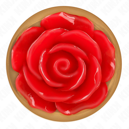 KINK - PINK GOLD ANAL PLUG WITH RED ROSE M