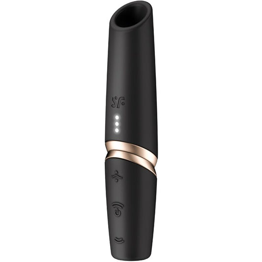 SATISFYER - DOKONALÝ STIMULAČ KLITORISU KISS WAVE ČERNÁ / ZLATÁ