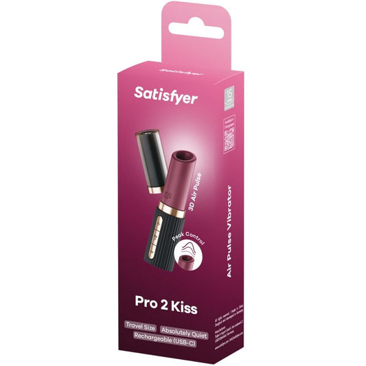 SATISFYER - PRO 2 KISS WAVE STIMULÁTOR KLITORISU GRANÁTOVÁ / ČERNÁ