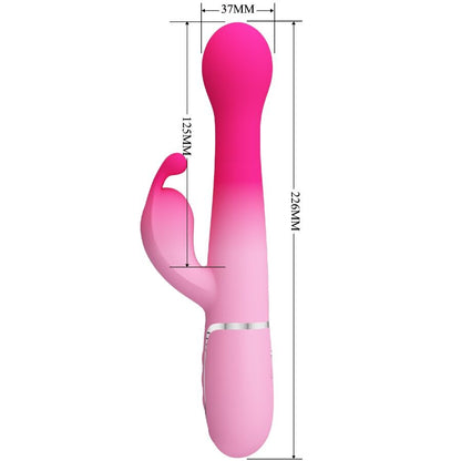 PRETTY LOVE - DEJON 3 IN 1 MULTIFUNCTION RABBIT VIBRATOR PINK