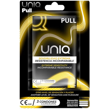 UNIQ - KONDOMY BEZ LATEXU S PÁSKY 3 KS