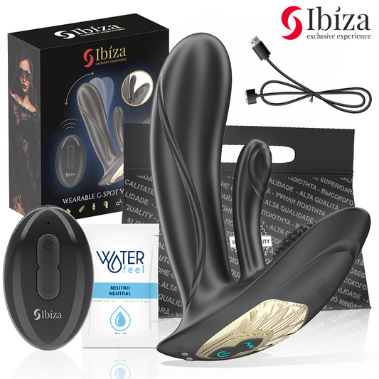 IBIZA - NOSITELNÝ VIBRÁTOR SE STIMULACÍ G-BODU A KLITORISU S DÁLKOVÝM OVLÁDÁNÍM