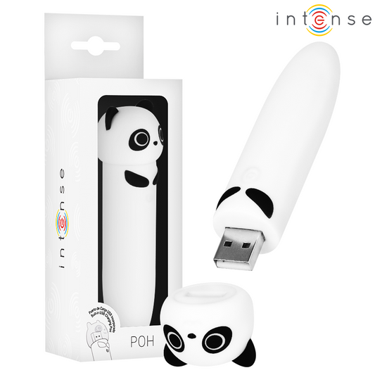 INTENSE - POH PANDA VIBRACE BULLET USB DOBÍJECÍ 10 X 2,2 CM