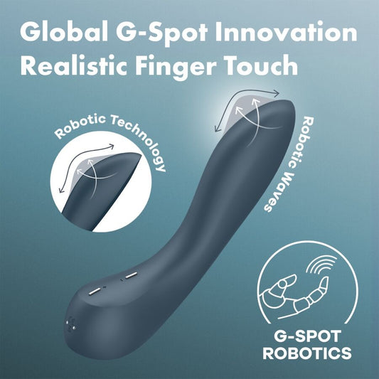 SATISFYER - G-SPOT WAVE 4 12 VIBRATIONS PROGRAM VIBRATOR DARK GREY