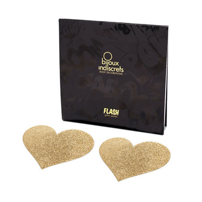 BIJOUX - KRYTY NA BRADAVKY INDISCRETS FLASH GOLDEN HEART