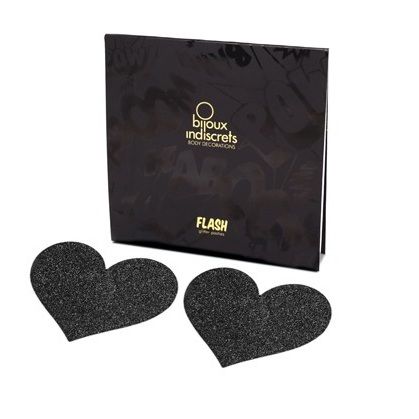 ŠPERKY - INDISCRETS FLASH ČERNÝCH SRDÍČEK ŘEZY BRADAVEK
