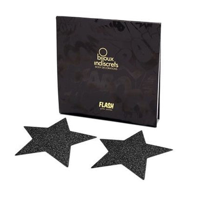 BIJOUX - INDISCRETS FLASH BLACK STAR KABELKY NA VSUVKY