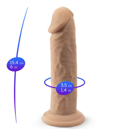 SILEXD - REALISTIC PENIS MODEL 2 THERMOREACTIVE SILICONE 15.4 CM