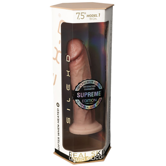SILEXD - REALISTICKÝ MODEL PENISU 2 Z PRÉMIOVÉHO TERMOREAKTIVNÍHO SILIKONU 19 CM