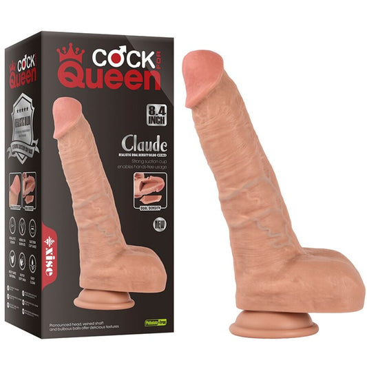 XISE - CLAUDE REALISTICKÉ DVOJITÉ HUSTOTNĚ DILDLO 16,5 CM