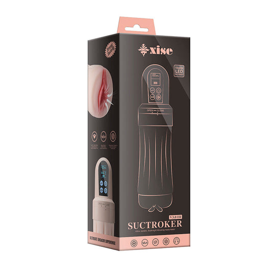 XTIS - SUCTROKER V3.0 III VAGINOVÝ MASTURBÁTOR S VIBRACEMI