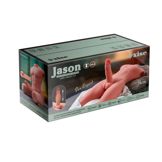 XTIS - REALISTICKÝ MUŽSKÝ TORZO JASON HALF BODY S TLAKY A VIBRACEMI 55 CM
