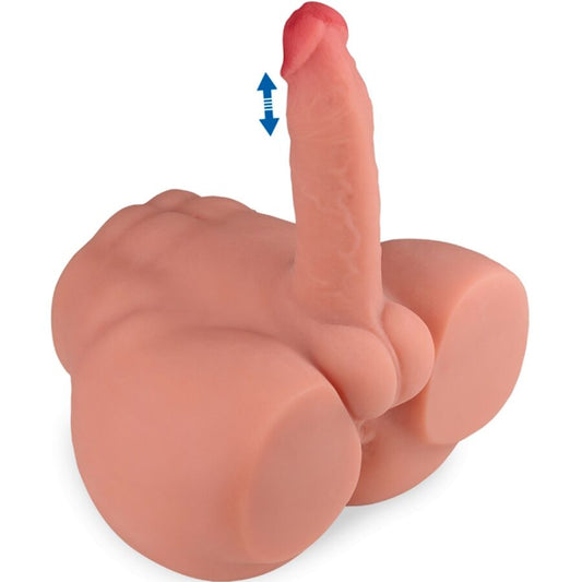 XTIS - FREDERICO MASTURBADOR REALISTICKÉ DILDO V PŘEDNÍ POLOZE S VRTÁNÍM 15 CM