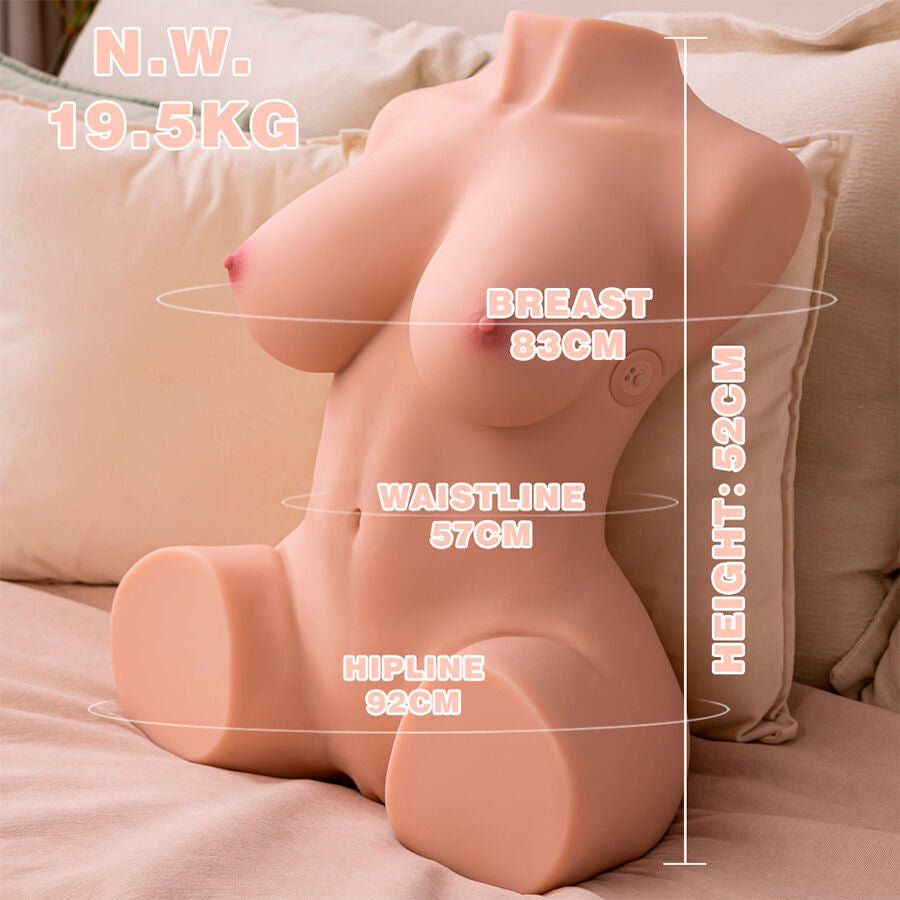 XISE - DANIA THRUSTING REALISTIC VIBRATING FEMALE TORSO 52 CM