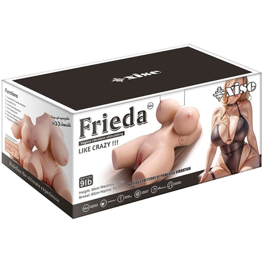 XISE - FRIEDA REALISTICKÝ ŽENSKÝ TORZO S VIBRACEMI 36 CM
