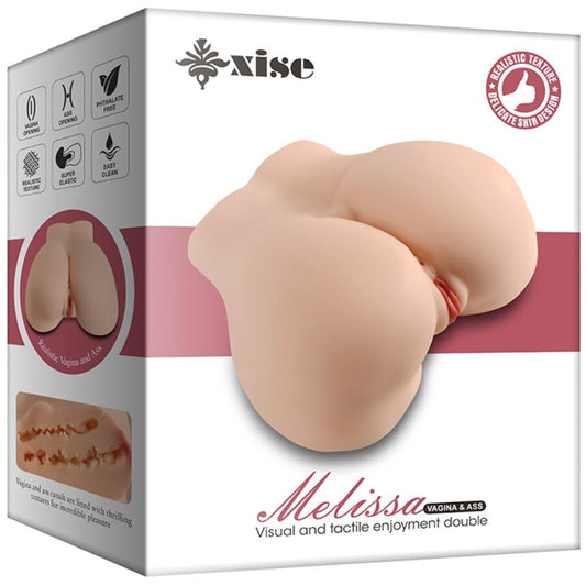 XTIS - MELISSA REALISTICKÝ MASTURBÁTOR NA VAGÍNU A ANUS DO VÍCE POLOH