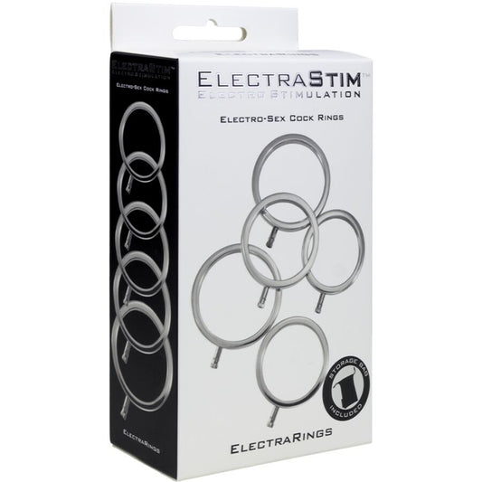 ELECTRASTIM - ELECTRARINGS METAL PENIS RINGS PACK OF 5