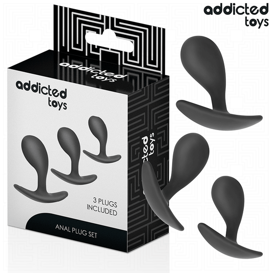 ADDICTED TOYS - SADA 3 SILIKONOVÝCH ANÁLNÍCH KOLÍKŮ MODEL 3