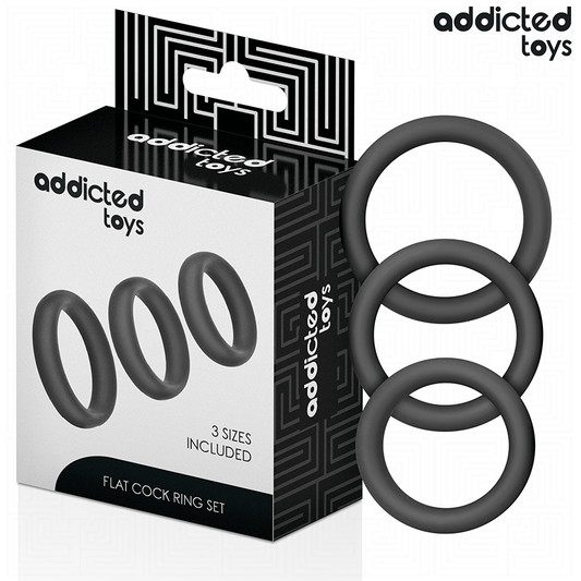 ADDICTED TOYS - SADA PLOCHÝCH SILIKONOVÝCH KROUŽKŮ