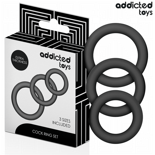 HRAČKY ADDICTED TOYS - SADA SILIKONOVÝCH KROUŽKŮ MODEL 1