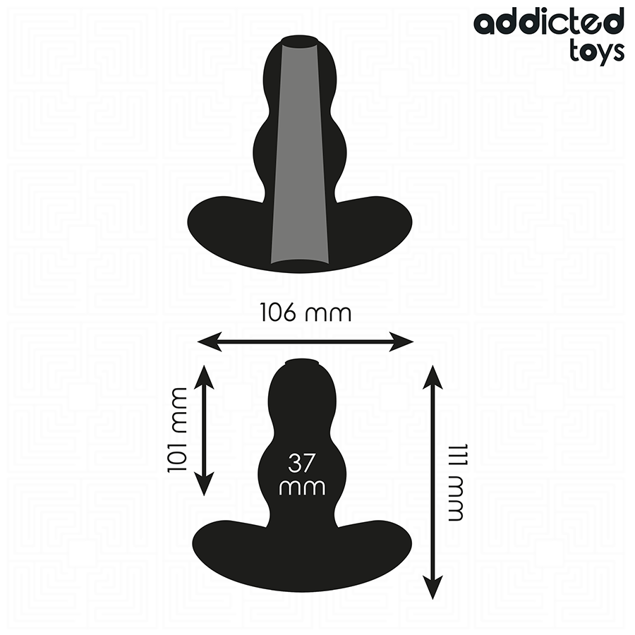 ADDICTED TOYS - HOLLOW ANAL PLUG SILICONE SIZE L 11.1 CM