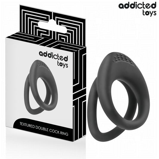 ADDICTED TOYS - DVOJITÝ TEXTUROVANÝ KROUŽEK NA PENIS