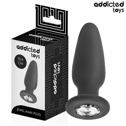 ADDICTED TOYS - ANAL PLUG WITH JEWEL SILICONE SIZE M 10.4 CM