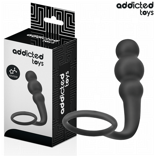 ADDICTED TOYS - ANÁLNÍ KOlík se silikonovým kroužkem, model 1