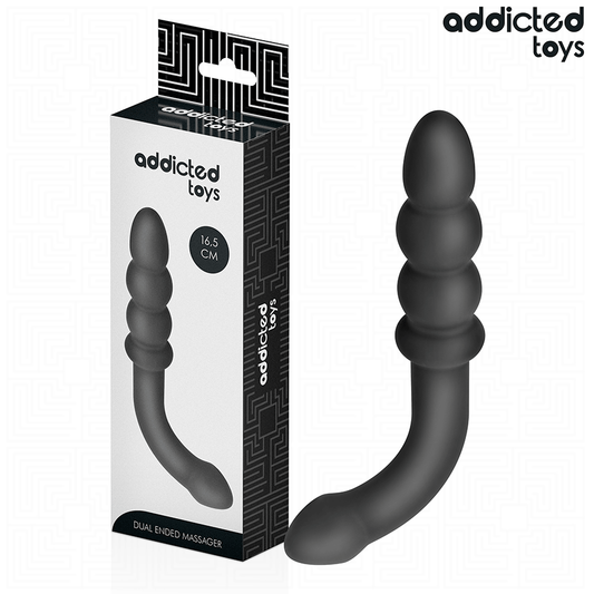ADDICTED TOYS - DVOJITÝ ANÁLNÍ MASÁŽNÍ NÁSTAVEC Z SILIKONU 16,5 CM