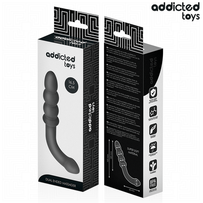 ADDICTED TOYS - DOUBLE ANAL MASSAGER SILICONE 16.5 CM