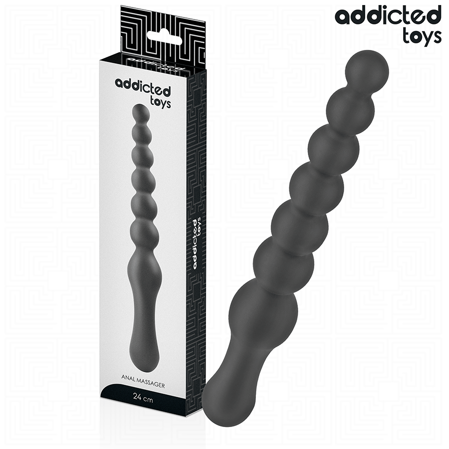ADDICTED TOYS - DOUBLE ANAL MASSAGER SILICONE 24 CM