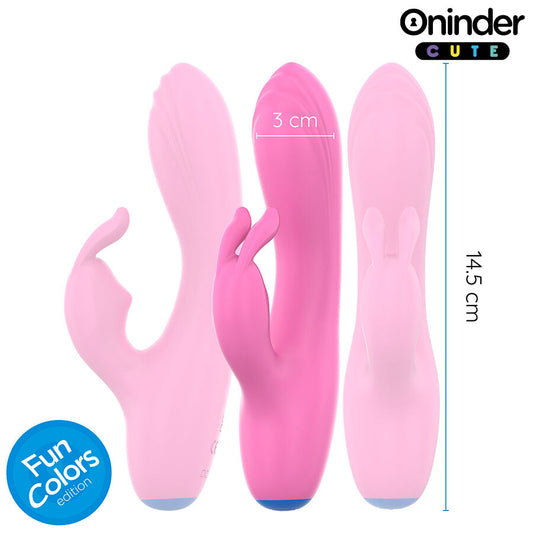 ONINDER CUTE - VIBRAČNÍ KRÁLÍČEK LOVE S KLITORISEM A BODEM G - BEZPLATNÁ CELOSVĚTOVÁ APLIKACE
