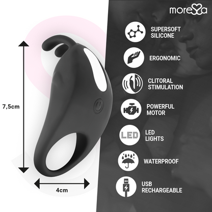 MORESSA - BRAD PREMIUM SILIKONOVÉ DOBÍJECÍ ČERNÉ