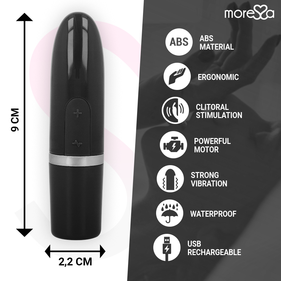 MORESSA - VIBRÁTOROVÝ STIMULÁTOR IVY CESTOVNÍ ČERNÁ