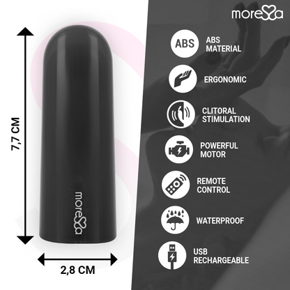 MORESSA - NIX VIBRÁTOR S DÁLKOVÝM OVLÁDÁNÍM, ČERNÝ