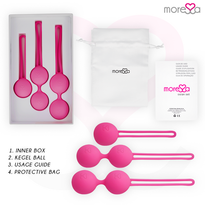MORESSA - OSIAN SET PREMIUM SILIKONOVÉ RŮŽOVÉ (Osian One - 51 g | Osian Two - 101 g | Osian Three 85 g)