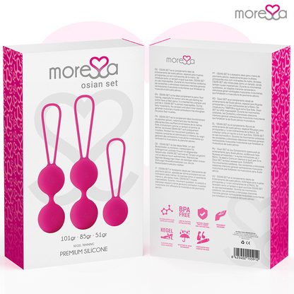 MORESSA - OSIAN SET PREMIUM SILIKONOVÉ RŮŽOVÉ (Osian One - 51 g | Osian Two - 101 g | Osian Three 85 g)