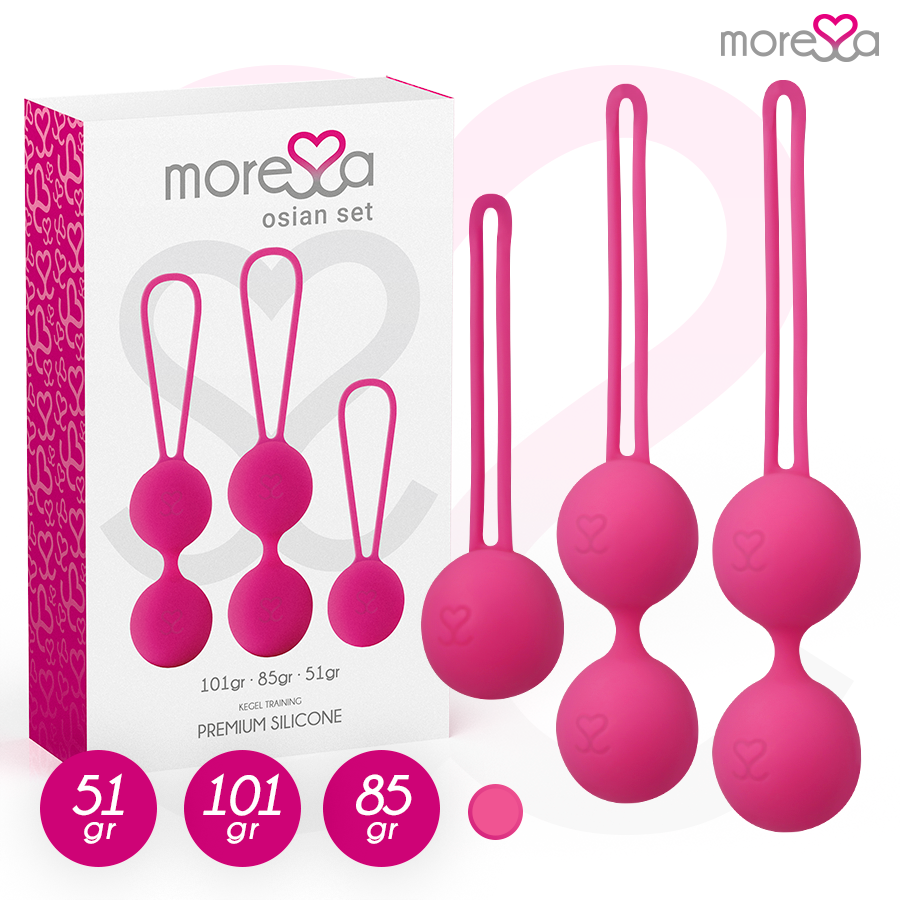 MORESSA - OSIAN SET PREMIUM SILIKONOVÉ RŮŽOVÉ (Osian One - 51 g | Osian Two - 101 g | Osian Three 85 g)