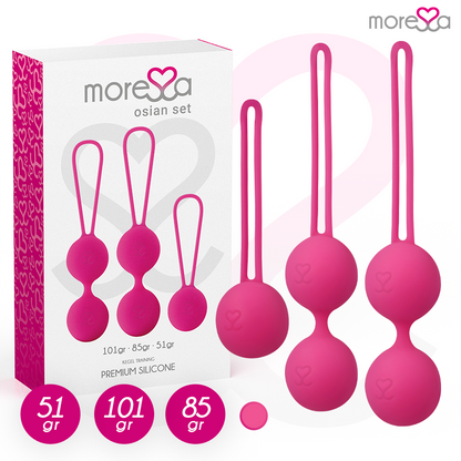 MORESSA - OSIAN SET PREMIUM SILIKONOVÉ RŮŽOVÉ (Osian One - 51 g | Osian Two - 101 g | Osian Three 85 g)