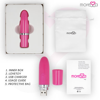 MORESSA - VIBRÁTOROVÝ STIMULÁTOR IVY CESTOVNÍ RŮŽOVÝ