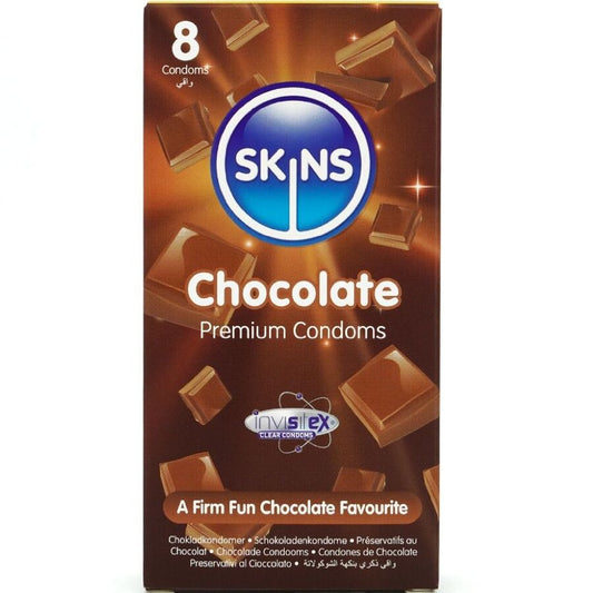 SKINS - KONDOMY PREMIUM ČOKOLÁDOVÉ BALENÍ 8 KS
