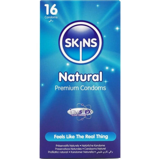 SKINS - BALENÍ PŘÍRODNÍCH PREMIUM KONDOMŮ 16 KS